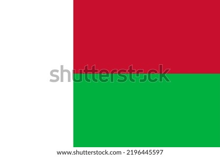 A vector image of the Madagascar flag