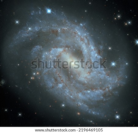 Spiral Galaxy NGC 2525 Constellation of Puppis. Elements of this picture furnished by NASA