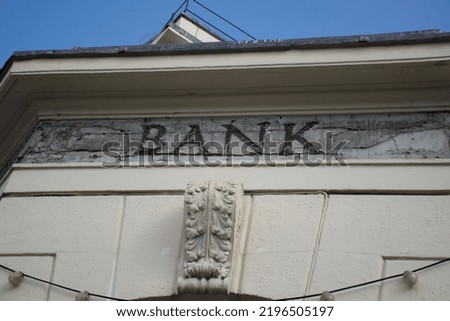 A disused bank with sign removed