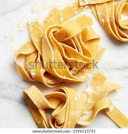 Gluten Free Fresh Pasta with white background
