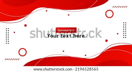 Dynamic geometric red shape on gradient white background Royalty-Free Stock Photo #2196528565