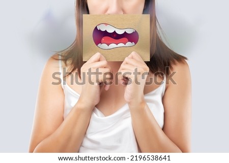 Bad breath or Halitosis. Gum Disease (Gingivitis and Periodontitis) Royalty-Free Stock Photo #2196538641