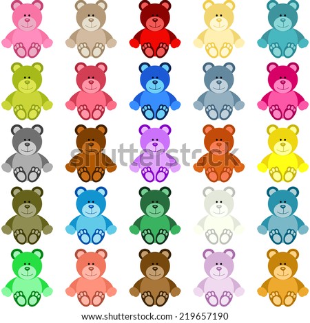 Colored Teddy Bear