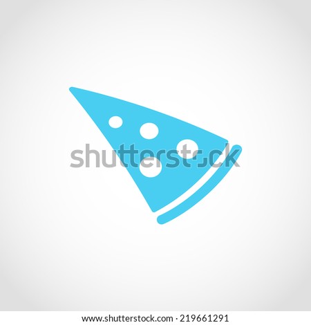 Pizza Icon Isolated on White Background