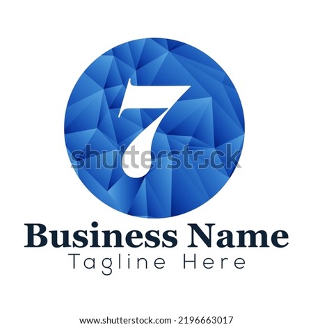 Abstract 7 letter modern initial lettermarks logo design