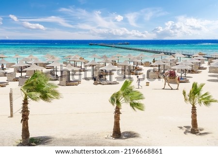 Landscape with three corners fayrouz beach in Marsa Alam, Egypt Royalty-Free Stock Photo #2196668861
