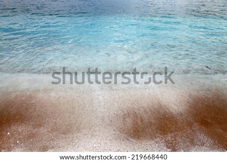 Saliara Beach (called Marble Beach), beautiful white beach in Thassos island, Greece. 