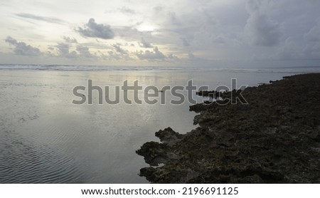 Beautiful Landscape Scenery of Cipatujah Beach in Tasikmalaya, West Java