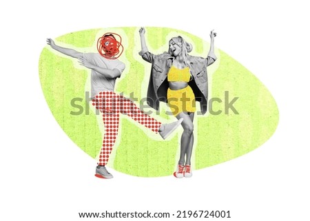 Photo cartoon comics sketch picture of happy smiling lady dancing drunk guy isolated drawing background