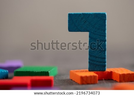 Creative idea solution - business concept, jigsaw puzzle close up. Leadership and teamwork strategy success. Royalty-Free Stock Photo #2196734073