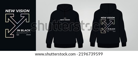 black hoodie, art design, template Royalty-Free Stock Photo #2196739599