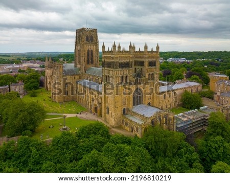Durham Cathedral is a cathedral in the historic city center of Durham, England, UK. The Durham Castle and Cathedral is a UNESCO World Heritage Site since 1986.  Royalty-Free Stock Photo #2196810219