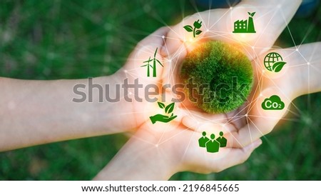 Net Zero and Carbon Neutral Concepts Net Zero Emissions Goals Weather neutral long-term strategy. Royalty-Free Stock Photo #2196845665