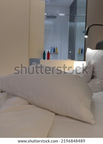 Luxury hotel room with bed