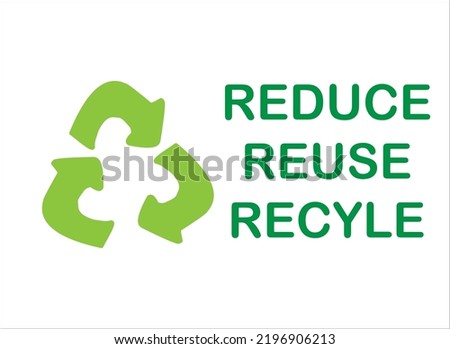 Symbol Reuse, Reduce, Recycle Green Color 