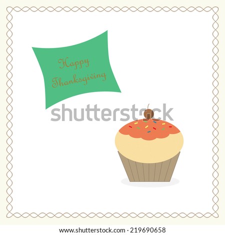 Thanksgiving Cupcake - Text Space