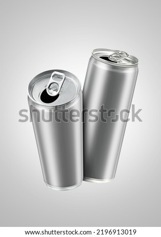 300ml of Energy drink can mockup template with isolated on grey  Royalty-Free Stock Photo #2196913019
