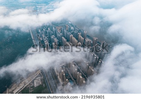 Aerial photography of residential area in Nanbin District, Shantou City, China