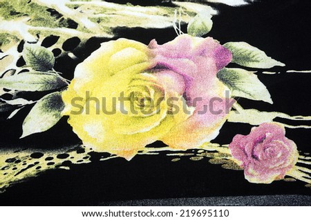 colorful floral fabric suitable as background