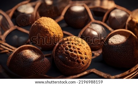 3D illustration of a Chocolate bar on the basket for cooking inside the kitchen table