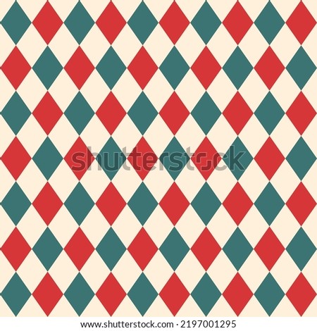 Circus carnival halloween retro vintage dominoes seamless pattern. Royalty-Free Stock Photo #2197001295