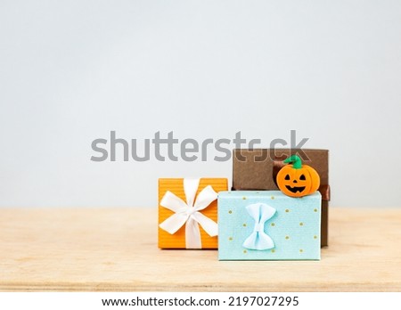 multicolored gift boxes on a blue background