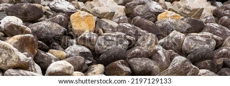 Stacked stones background. Horizontal texture.