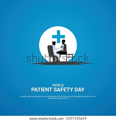 World patient safety day 17 September, Design for social media post. 3D Illustration.  Royalty-Free Stock Photo #2197145619