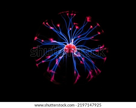 A plasma ball with electric field Royalty-Free Stock Photo #2197147925