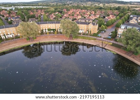 Cute Water Birds are Swimming on Lake at Milton Keynes England Great Britain UK