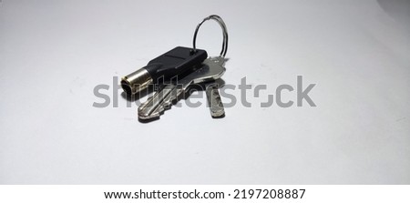 a bunch of keys isolated on a white background