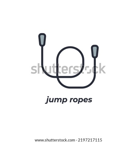 jump ropes vector icon. Colorful flat design vector illustration. Vector graphics