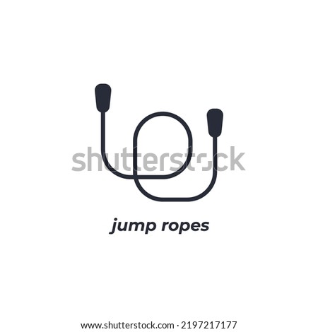jump ropes vector icon. filled flat sign for mobile concept and web design. Symbol, logo illustration. Vector graphics