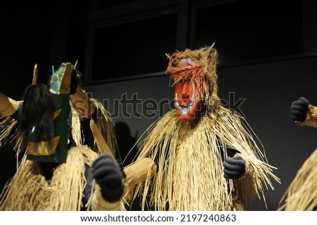 Namahage god with a face of a devil from Oga Pennisula in Akita Prefecture, Tohoku region of north eastern Honshiu island of Japan