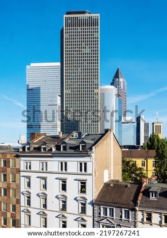 cityscape skyline view of Frankfurt, Germany