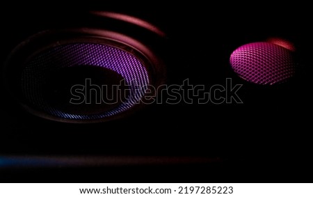 closeup of speakers as wallpaper for design purpose Royalty-Free Stock Photo #2197285223