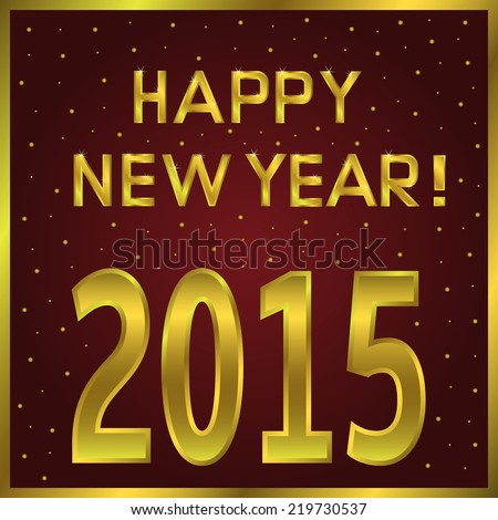 2015 Happy New Year background. Vector illustration.