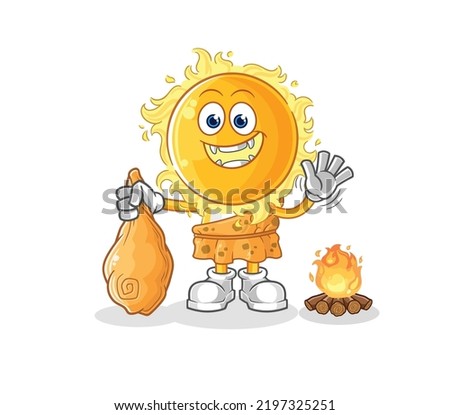 the sun ancient cartoon. cartoon mascot vector
