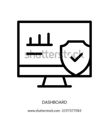 dashboard icon. Line Art Style Design Isolated On White Background