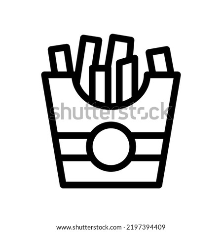 fried potatoes line icon illustration vector graphic 