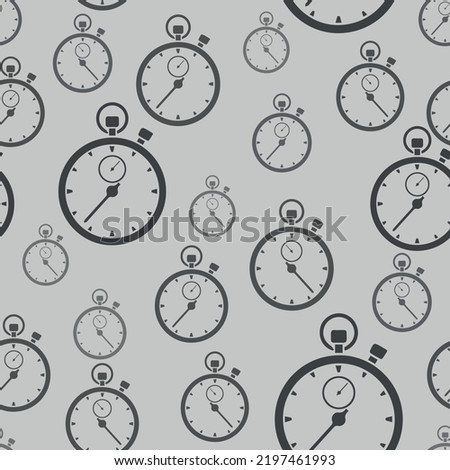 Clock timer seamless pattern background. Business flat vector illustration. Clock watch sign symbol pattern.