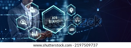 Business, Technology, Internet and network concept. Job Search human resources recruitment career. Royalty-Free Stock Photo #2197509737