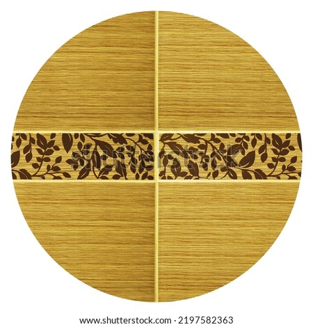 Beige round circle ceramic and bordure tile seamless , can be used indoors and outdoors, on a wall as a background
