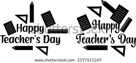 Editable Free Happy Teacher's Day Vector Illustration