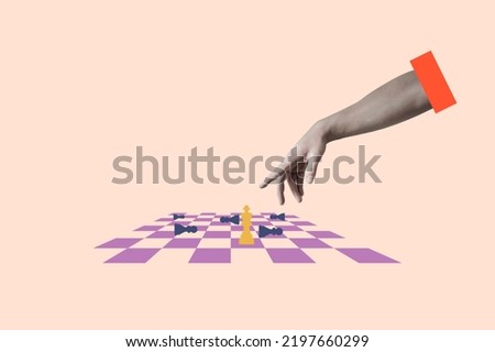 Hands of chess players. Business-target concept. Achievement and success