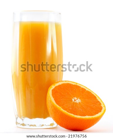 orange juice and orange Royalty-Free Stock Photo #21976756