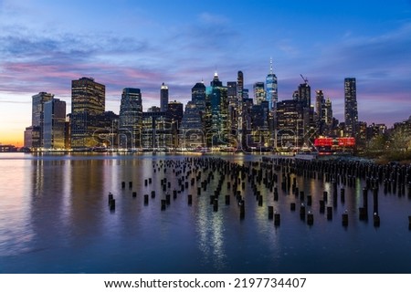 New York City Skyline at sunset