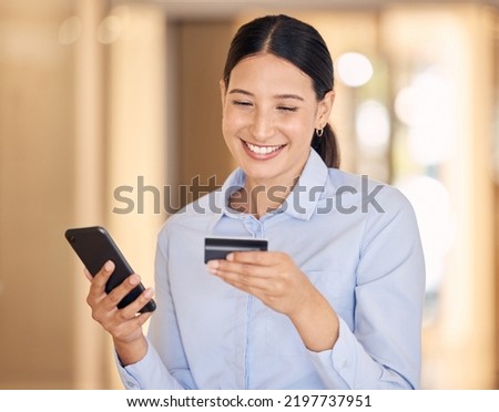 Internet bank, online shopping and budget payment for bills, money and credit card cash with ecommerce on mobile phone web app. Finance accounting, business woman and trading economy with fintech