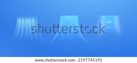 Air flow on a light background. Light effect of fresh purified air. Vector illustration Royalty-Free Stock Photo #2197745195