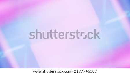 Motion neon light. Blur glow background. Technology illumination. Defocused pink blue purple color flare reflection abstract copy space wallpaper for text.